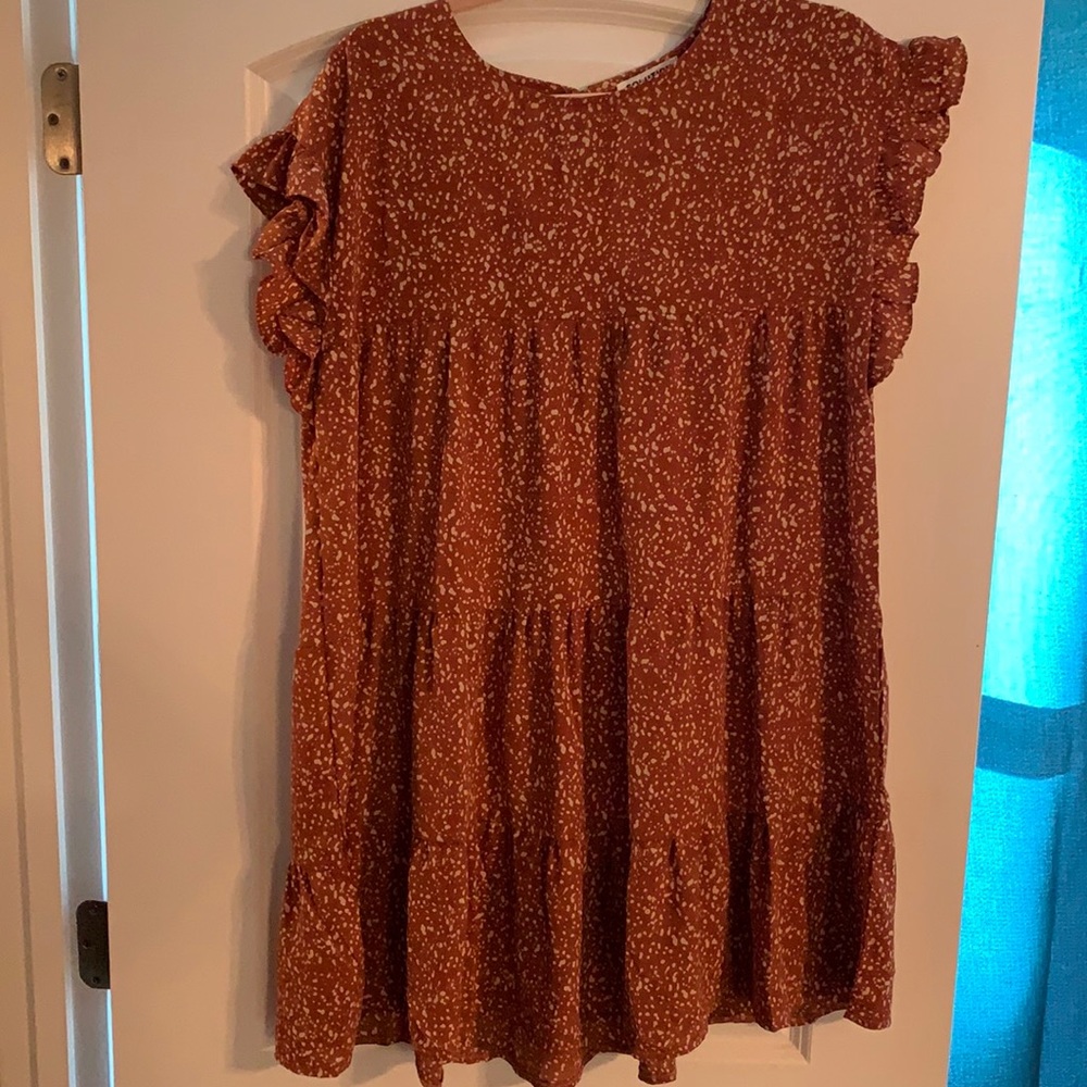 Fall short sleeve dress